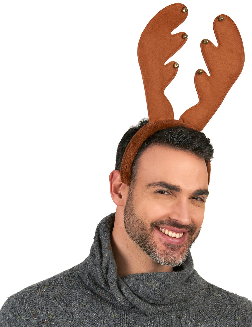 Serre-tête renne à grelots Noël