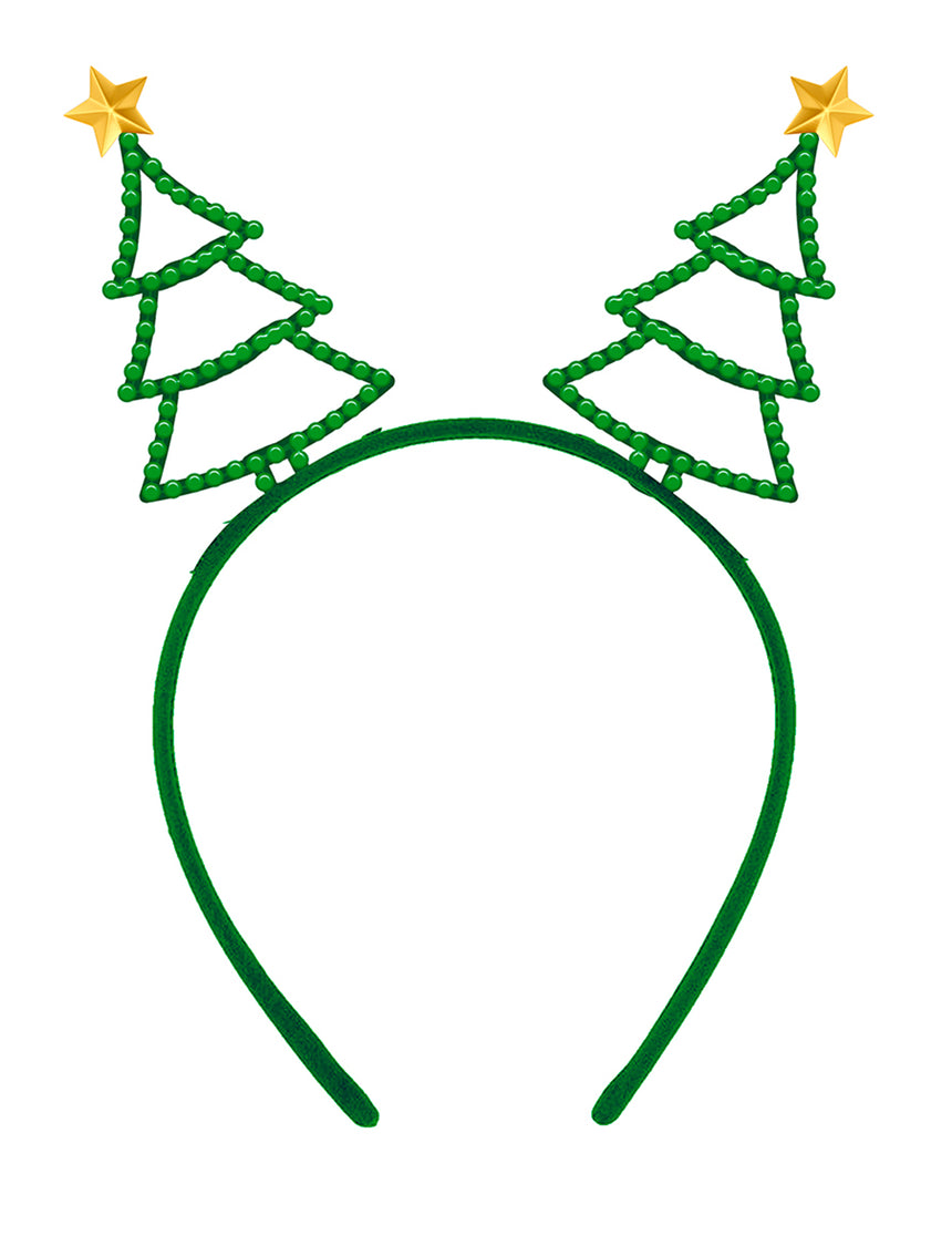 Serre-tête sapins de Noël à strass adulte