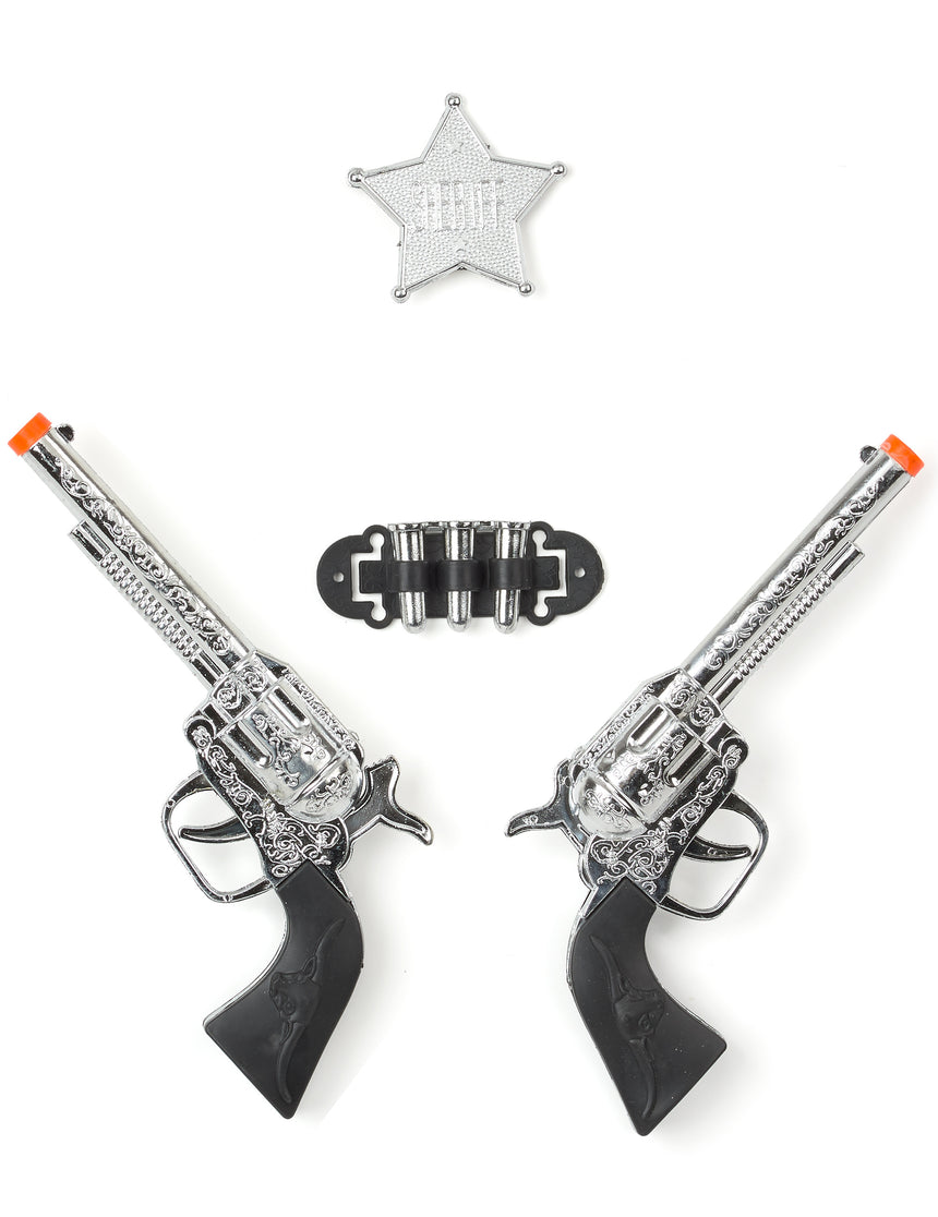 Set de 2 pistolets en plastique enfant
