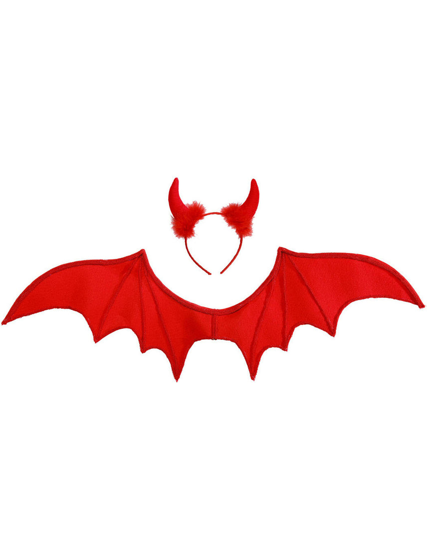 Set démon rouge Halloween
