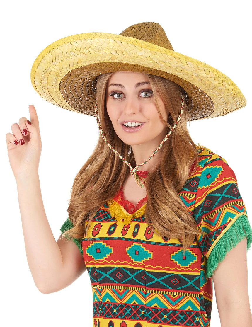 Sombrero mexicain jaune adulte