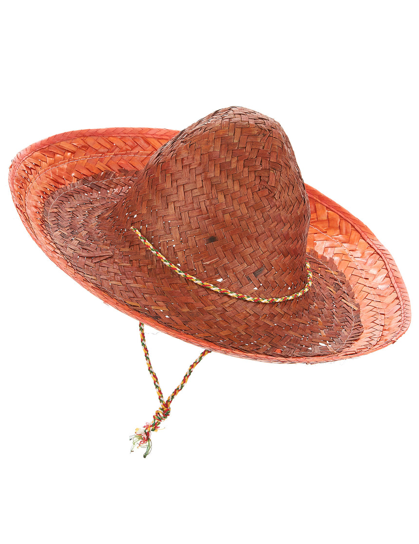 Sombrero mexicain orange adulte