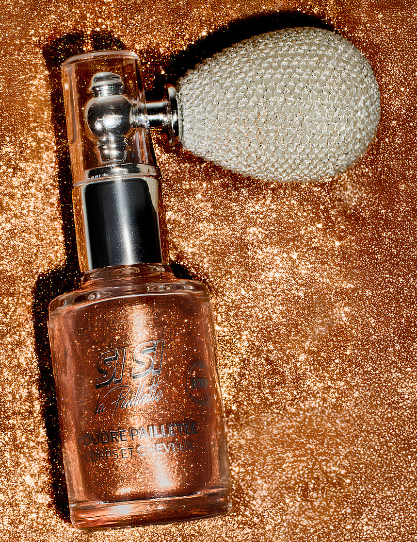 Spray poudre pailleté doré Si si la paillette 15 ml