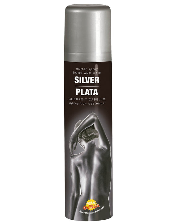Spray pour le corps argentées 75 ml