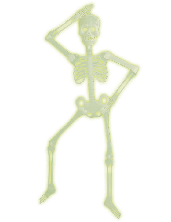 Squelette articulée phosphorescent Halloween 92 cm