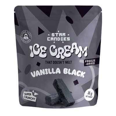Star Candies Freeze-Dried Ice Cream Black Vanilla Small
