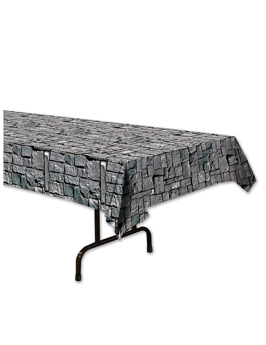 Nappe effet pierres grises 137 x 274 cm