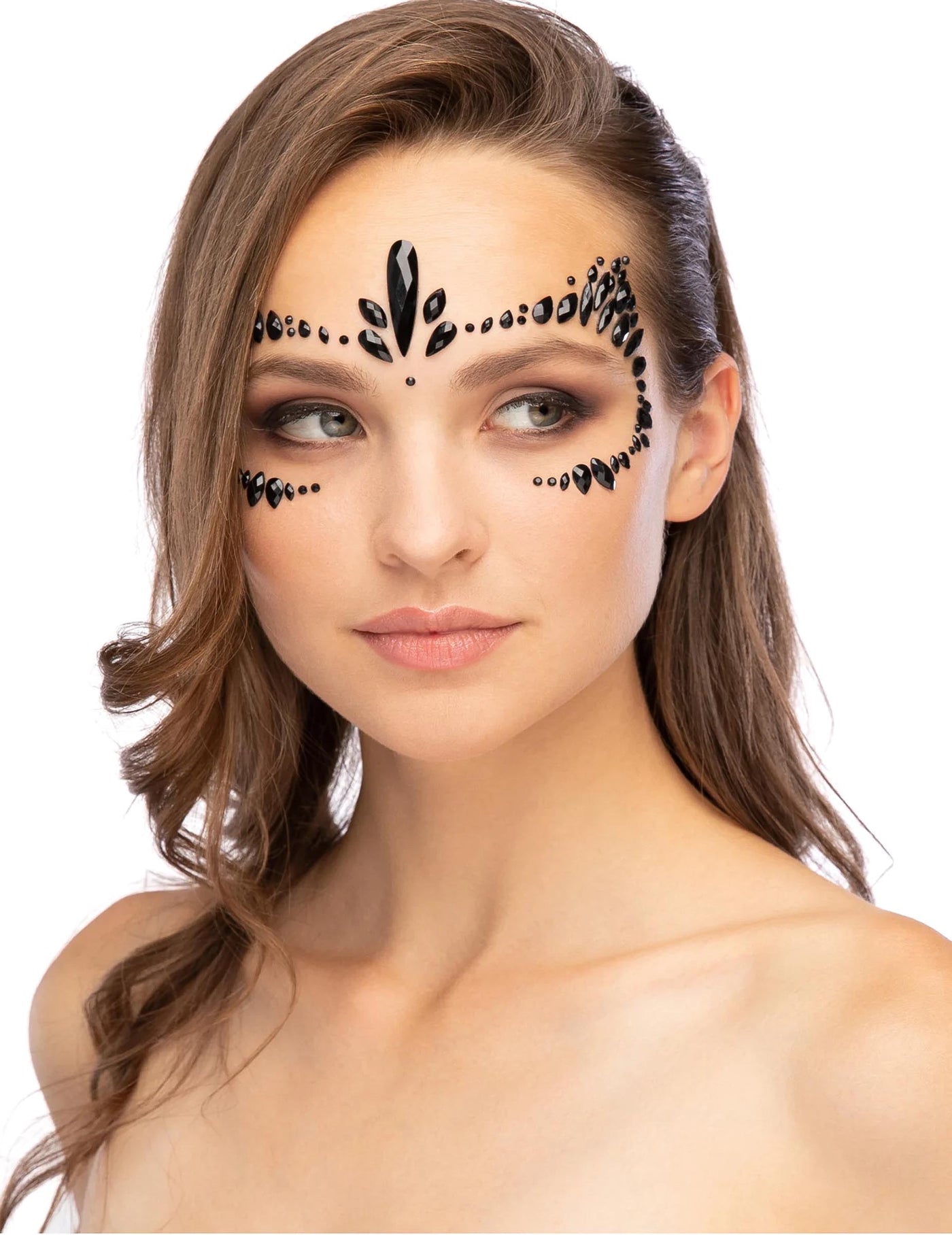 Strass adhésifs pour visage chat noir