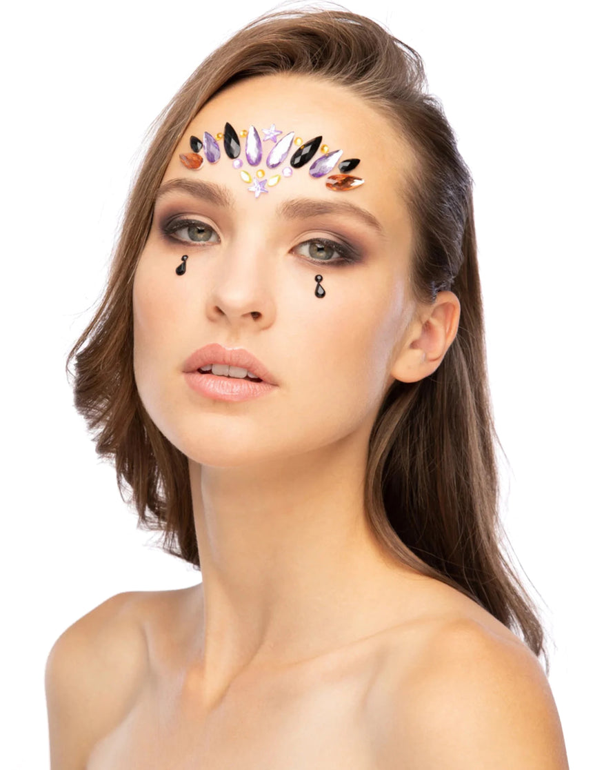 Strass adhésifs pour visage reine maléfique