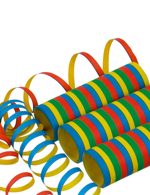 3 Rouleaux serpentins multicolores 400 x 0.7cm