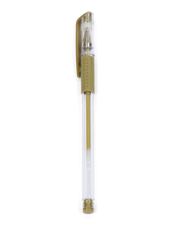 Stylo gel or à encre pailletée