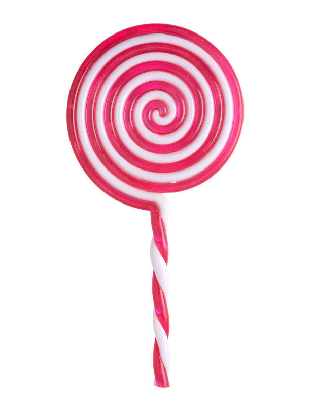 Sucette rose en plastique 22,5 cm