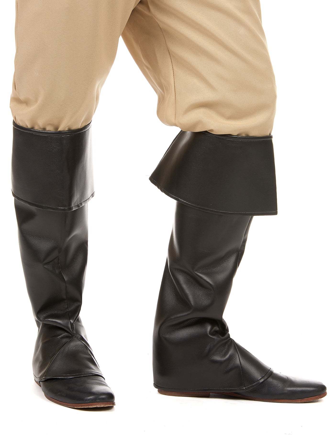 Sur-bottes noires simili cuir adulte