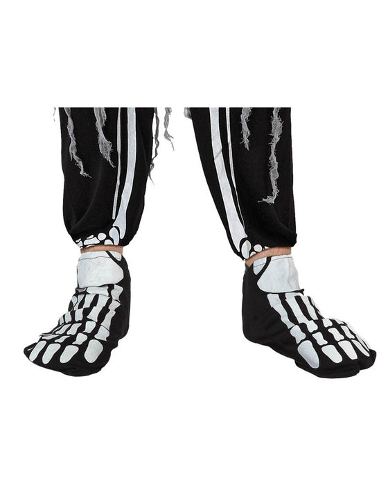 Sur-chaussures squelette adulte Halloween