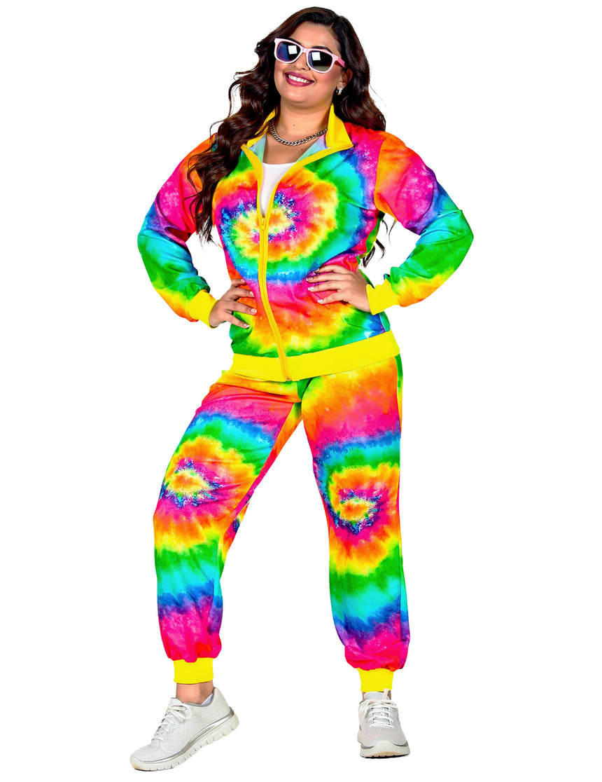 Survêtement Tie and Dye fluo grande taille adulte