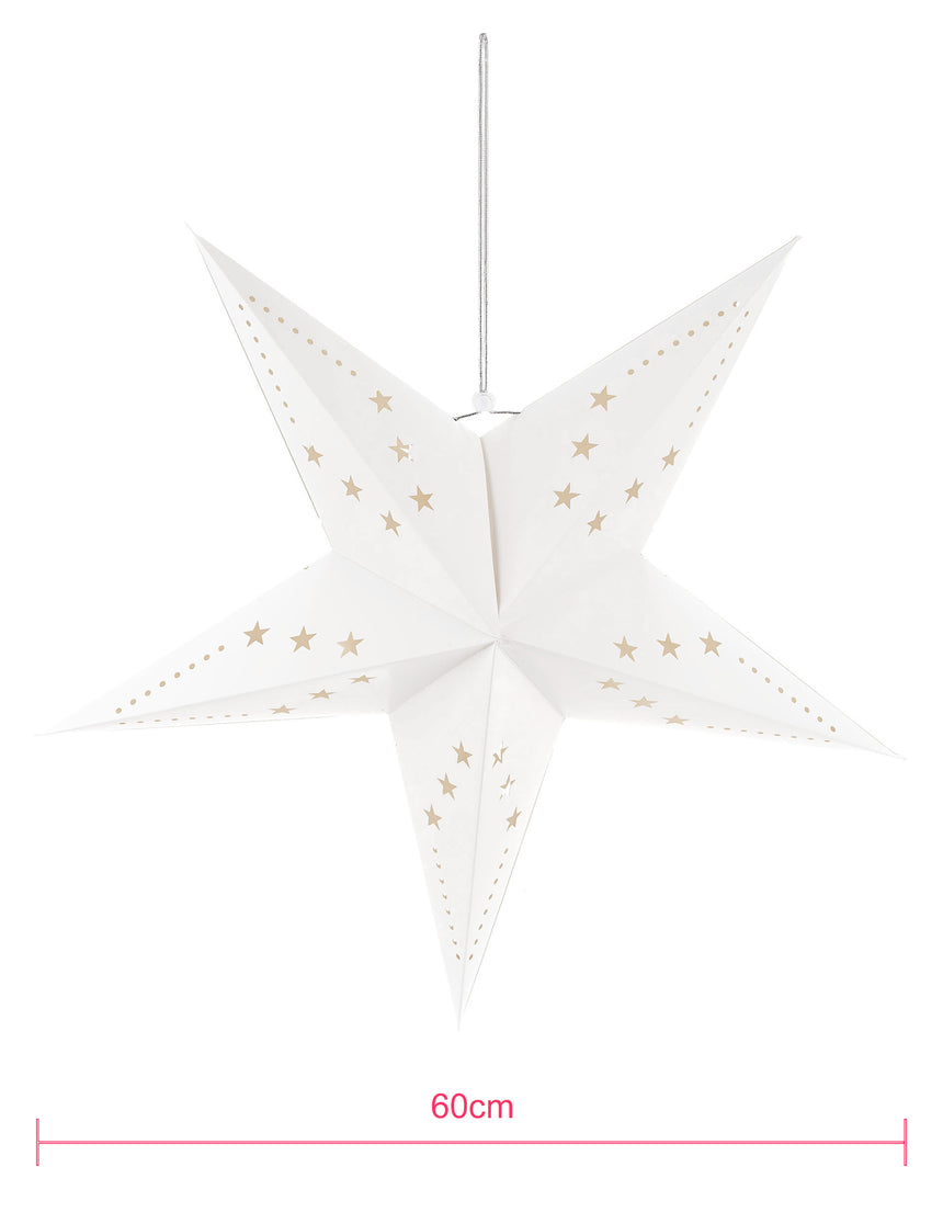 Suspension étoile blanche 60 cm