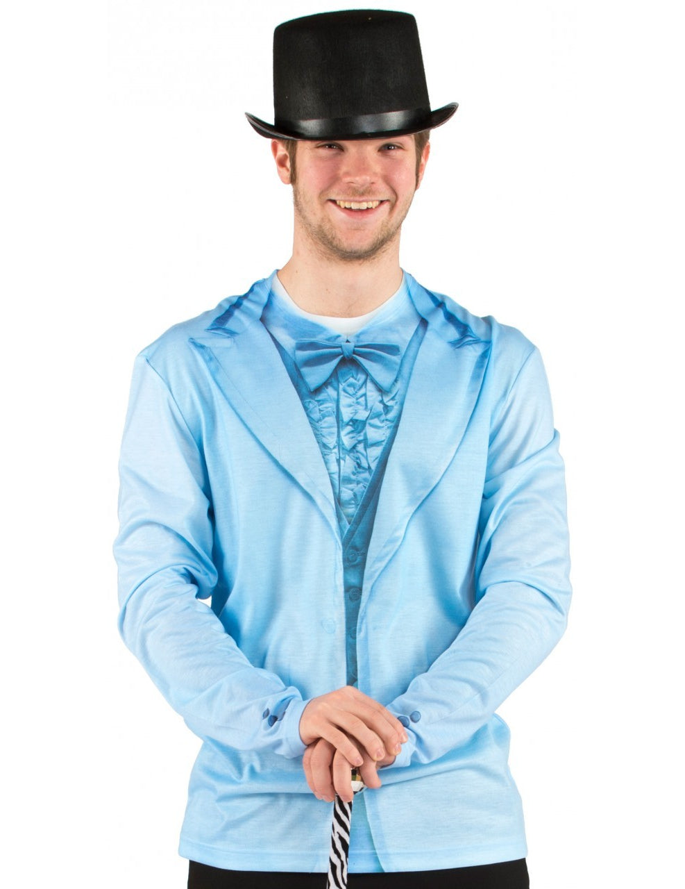 T-Shirt imprimé costume bleu adulte