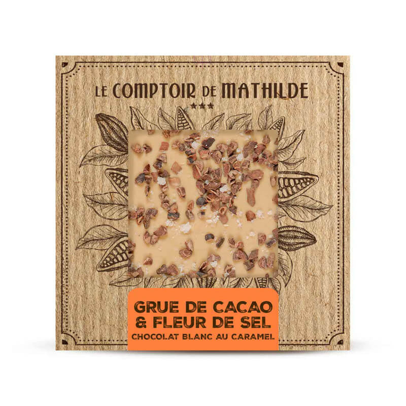 Grué & Fleur de Sel - Tablette Chocolat blanc au caramel - 80g