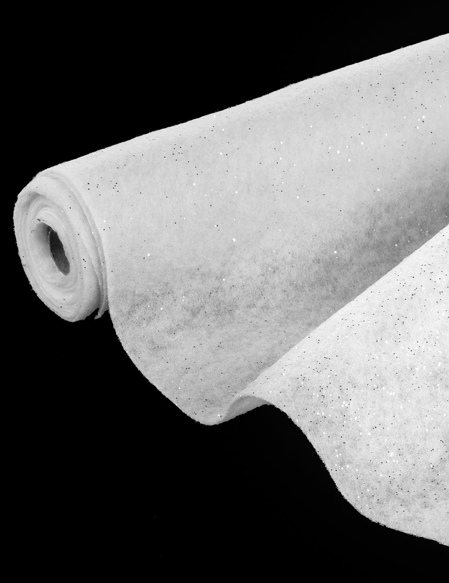 Tapis de neige Noël 3 m x 30 cm blanc à paillettes
