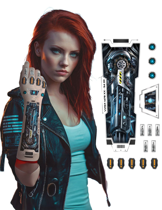 Tatouage bras robot futuriste