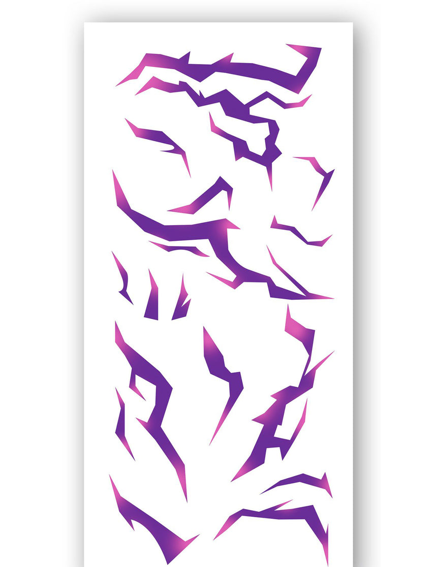 Tatouages marques de démon violettes