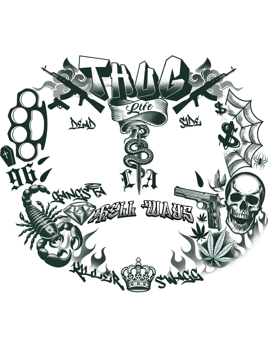 Tatouages visage thug life