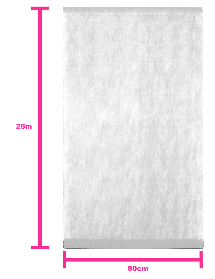 Tenture de mariage blanche 80 cm x 25 m en tissu intissé