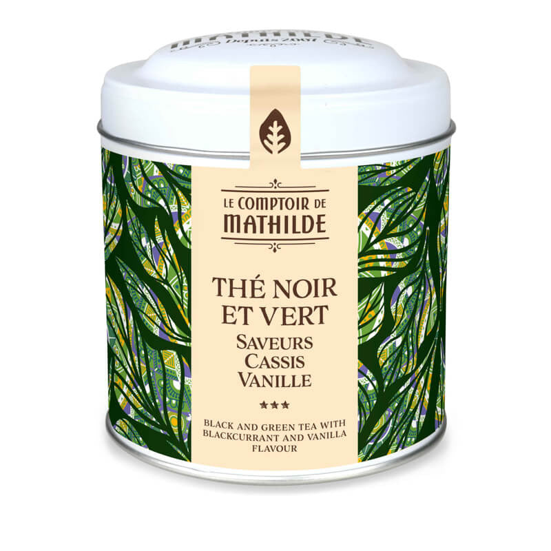 Thé Noir et Vert Saveur Cassis Vanille - 100g