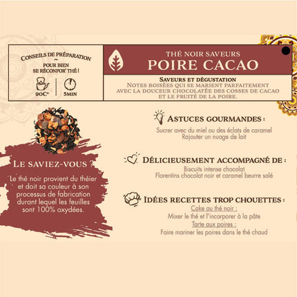 Thé Noir Saveurs Cacao Poire - 100g