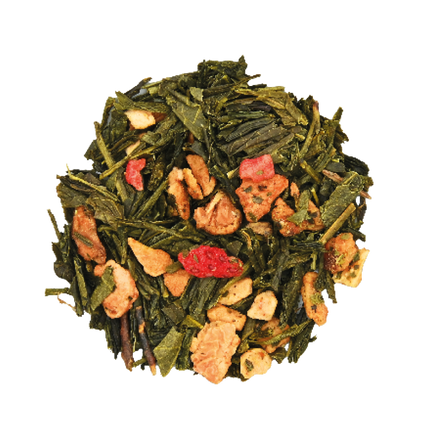 Thé Vert Saveurs Fraise Rhubarbe - 100g