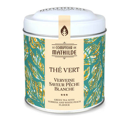 Thé Vert Verveine Saveur Pêche Blanche - 100g