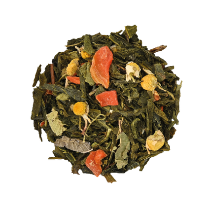 Thé Vert Verveine Saveur Pêche Blanche - 100g