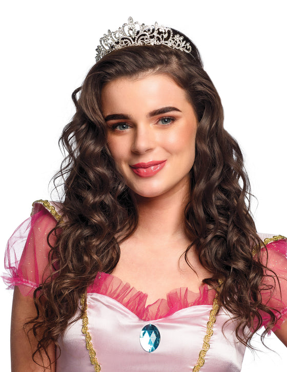 Tiare princesse métallique à strass femme