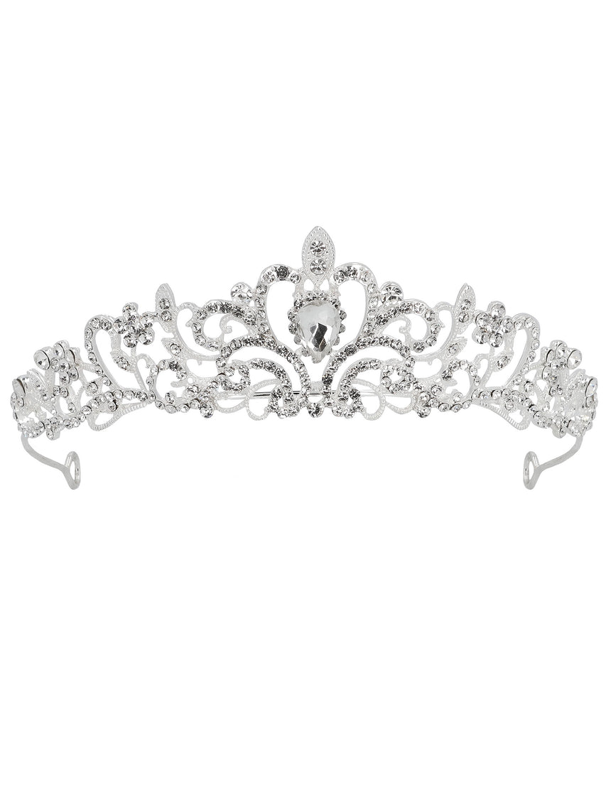 Tiare princesse métallique à strass femme