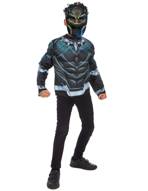 Top avec masque Black Panther garçon