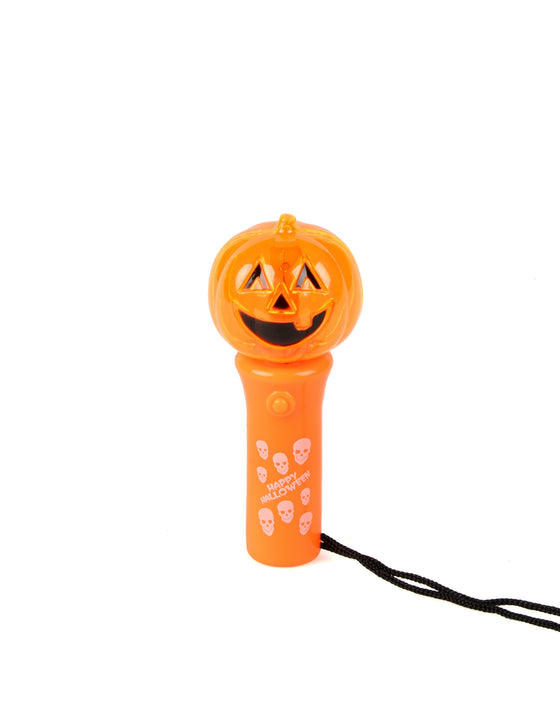 Torche spinner lumineux citrouille 12x5 cm