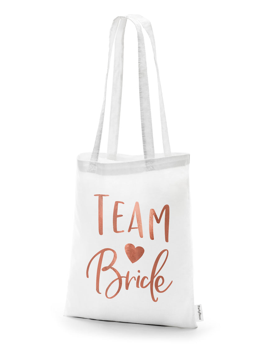 Tote bag Team Bride blanc 42 x 39 cm