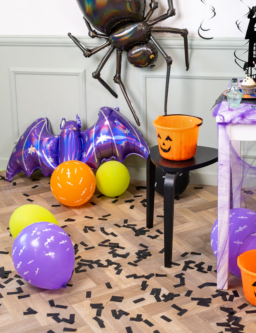Tube lanceur de confettis rectangle noir 27 cm