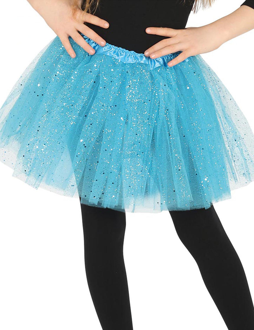 Tutu bleu à paillettes fille