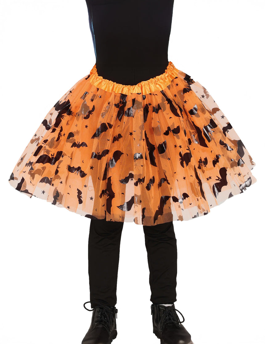 Tutu chauve-souris orange fille