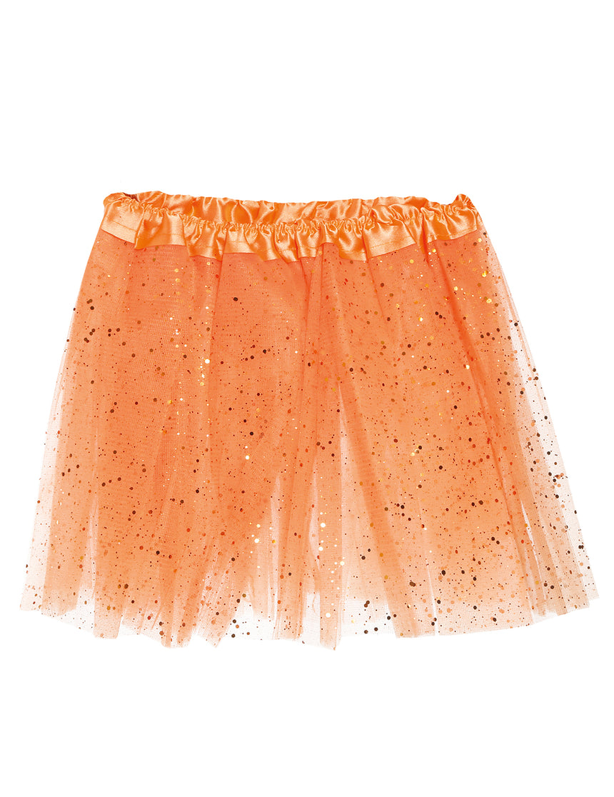 Tutu orange à paillettes fille