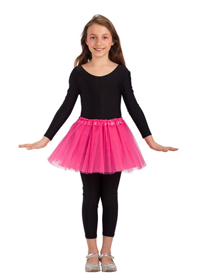 Tutu rose satiné fille