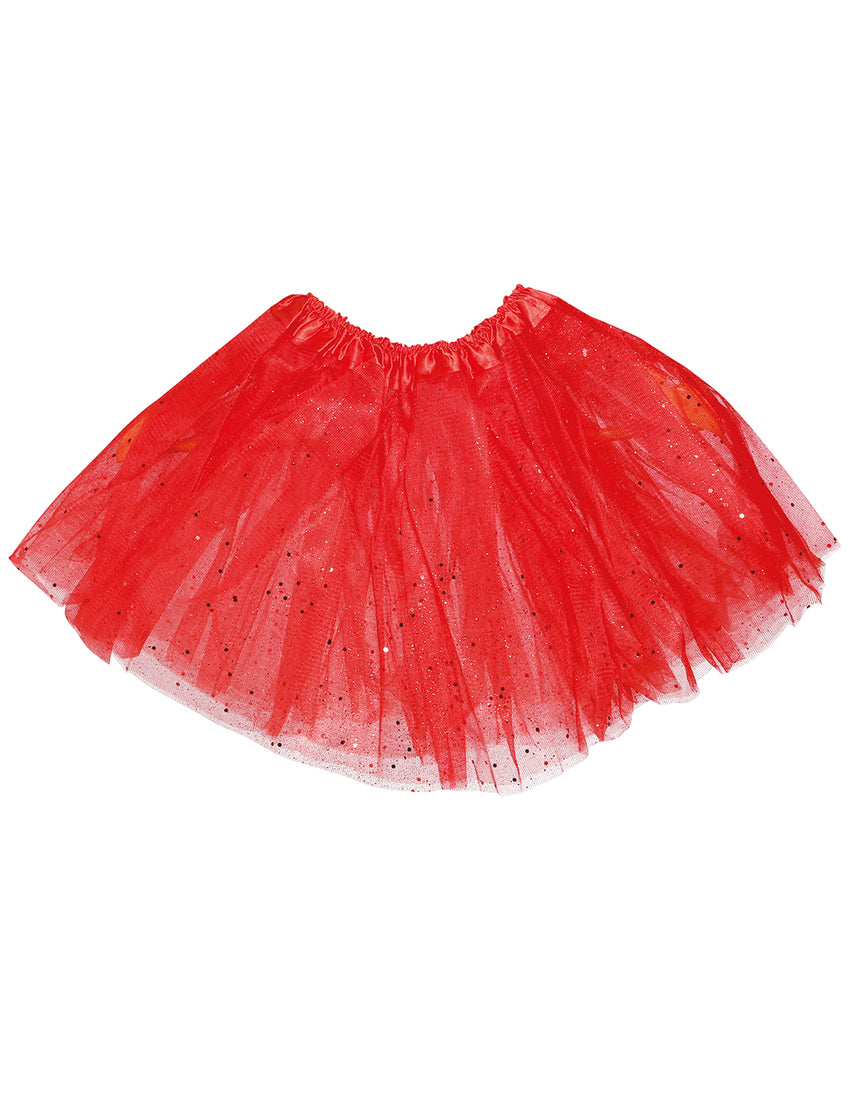 Tutu rouge à paillettes fille
