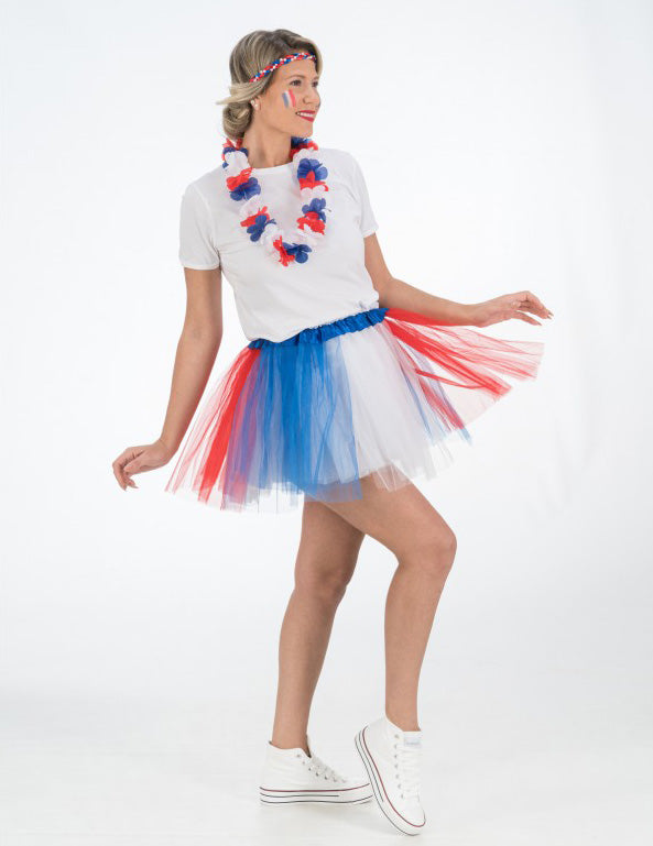 Tutu supporter France bleu blanc rouge