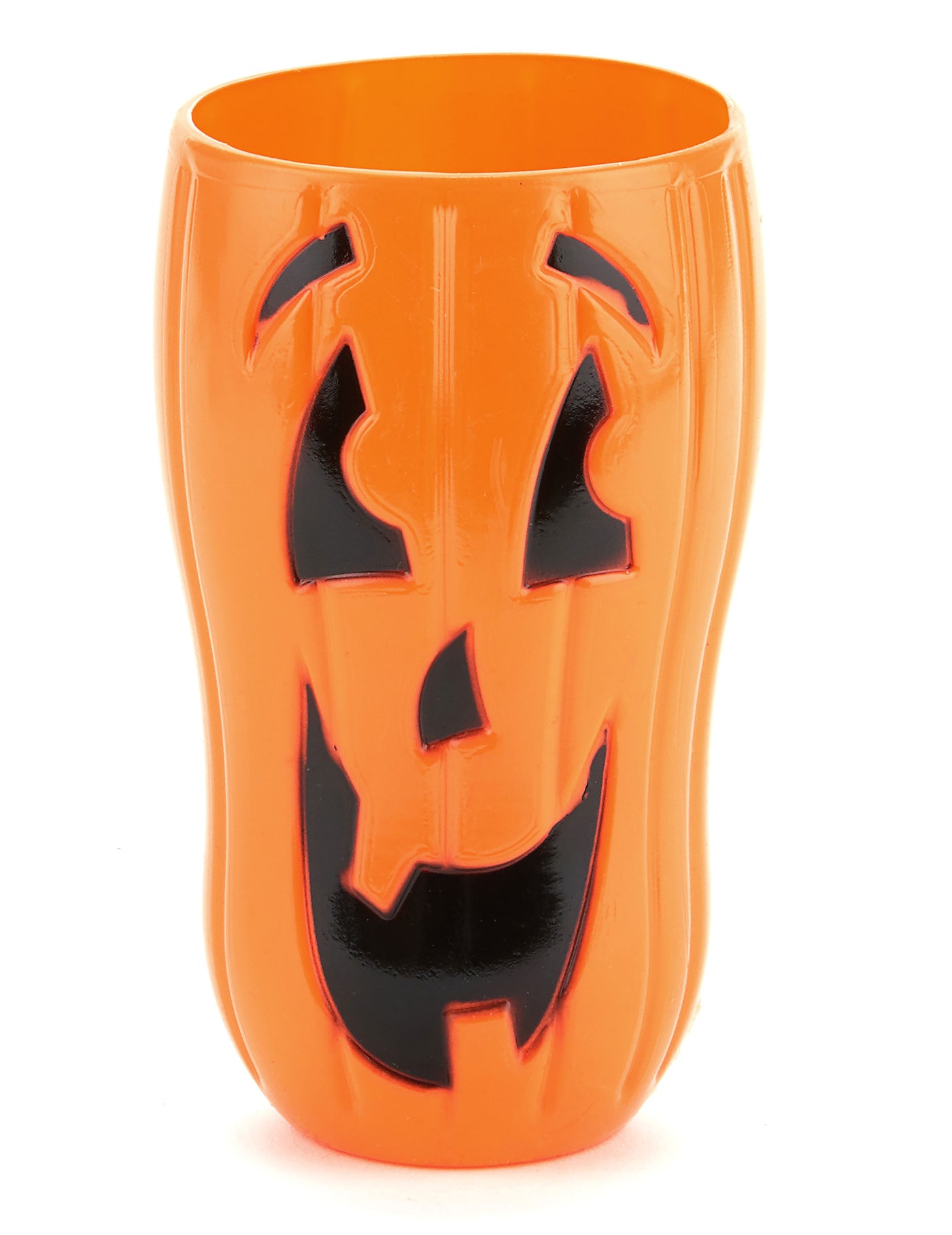 Verre en plastique citrouille souriante 50 cl