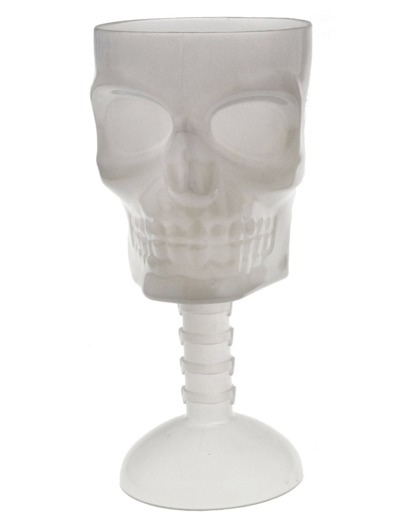 Verre tête de mort phosphorescent 18 cm