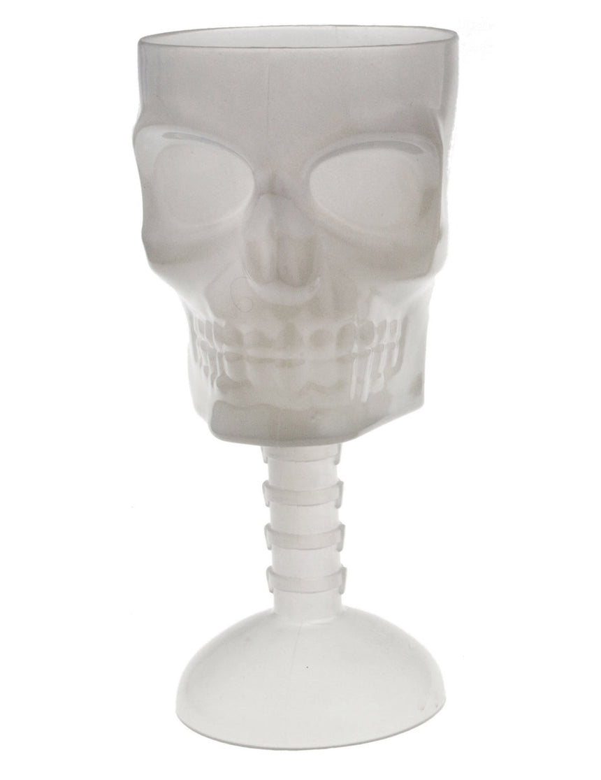 Verre tête de mort phosphorescent 18 cm