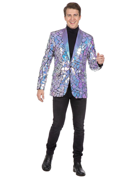Veste à facettes holographiques luxe homme