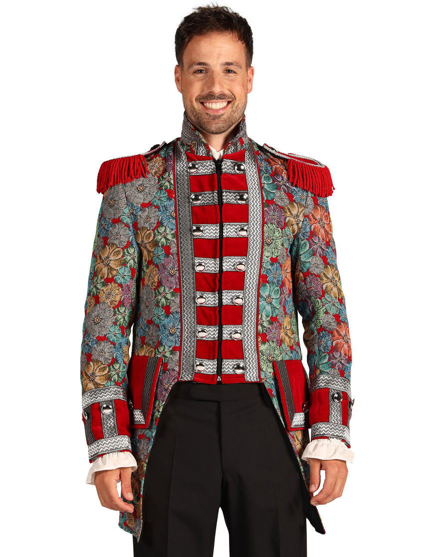Veste de carnaval homme motif floral haut de gamme