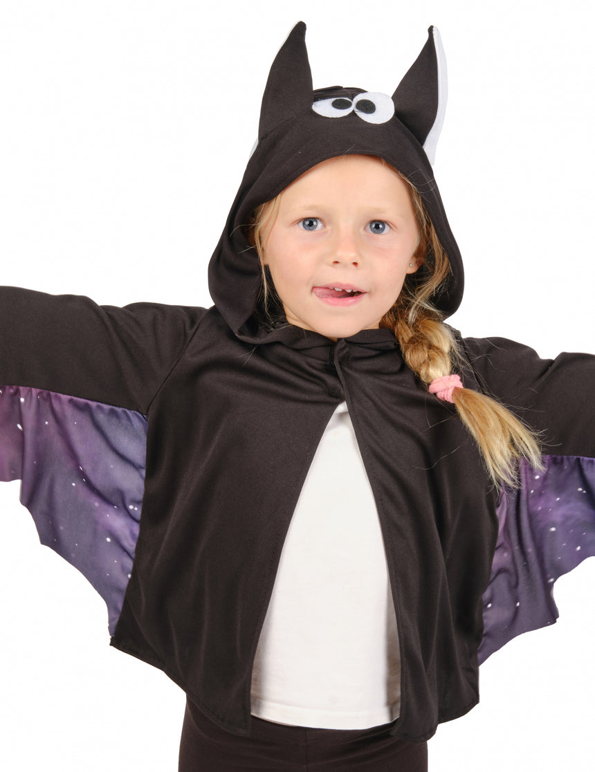Veste de chauve-souris noire et violette enfant